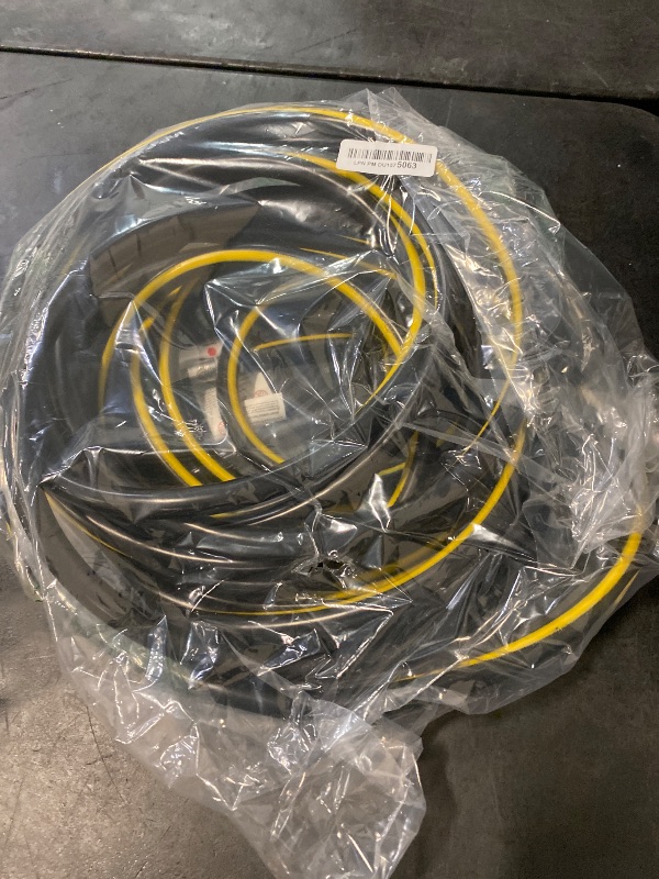 Photo 1 of RVGUARD 30 Amp 50 Foot RV Power Extension Cord, Heavy Duty STW Cord with LED Power Indicator and Cord Organizer, 30 Amp Male Standard to 30 Amp Female Locking Connector, Black&Yellow, ETL Listed