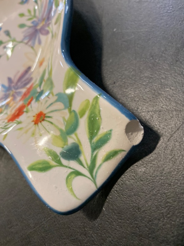 Photo 1 of Bico Summer Provence Spoon Rest for Stove Top, Ceramic Spoon Holder for Kitchen Counter, Easy to Clean Coffee Spoon Rest Dishwasher Safe, Kitchen Cooking Utensil Rest for Ladles Spatula