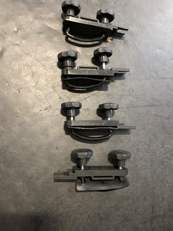 Photo 1 of 4 PCS Stainless Steel Universal Roof Box U-Bolt Clamps Van Mounting Accessory Kit U Brackets Installation Accessory Van Roof Rack Mount Kit 85mm Inner Width with 8 Lock Nuts, 2 Straps