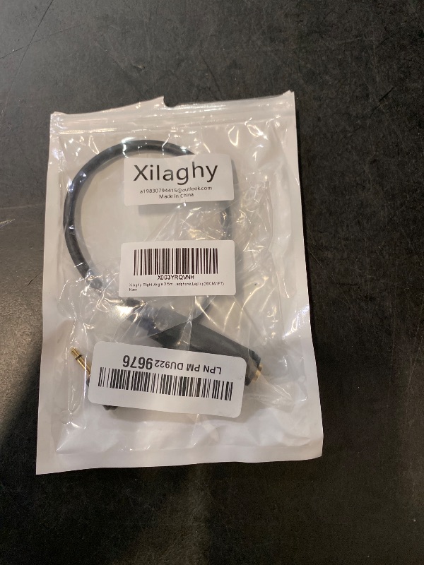 Photo 1 of Xilaghy Right Angle 3.5mm to 6.35mm Audio Cable,1/4 inch TRS Female to 1/8 inch TS Male 1/4 to 3.5mm Adapter Cable for Amplifier,Guitar,Headphone,Laptop(30CM/1FT)