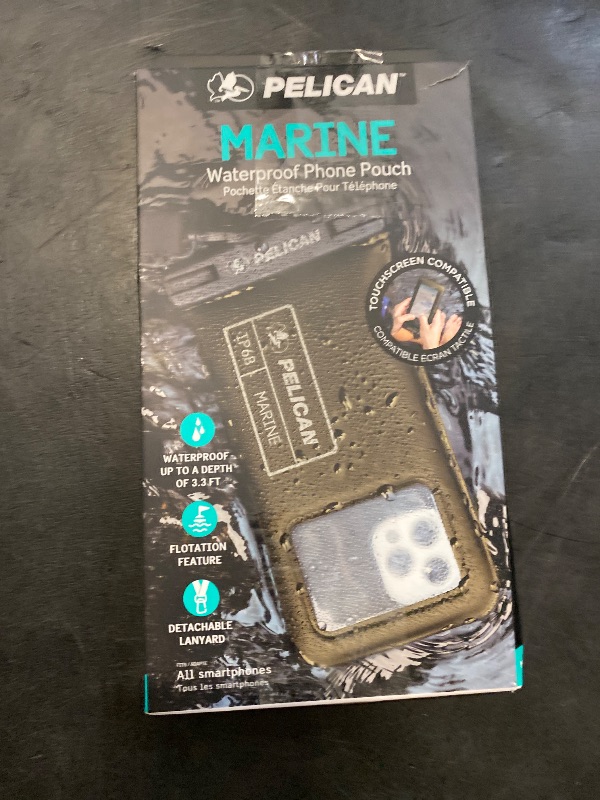 Photo 1 of Pelican Marine - IP68 Waterproof Phone Pouch (Regular Size) Floating Waterproof Phone Case - Beach Cruise Ship Travel Essentials - Works with All Phones - Detachable Lanyard - Olive Green