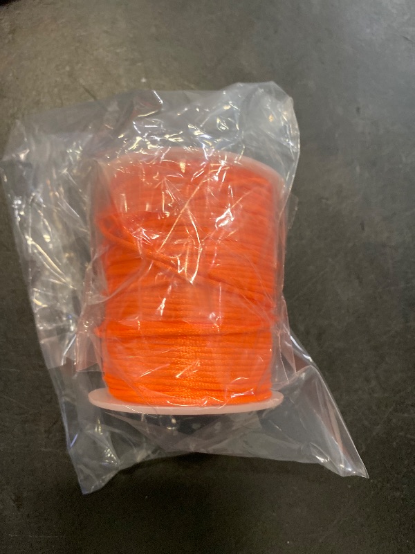 Photo 1 of TONIFUL 2mm x 110 Yards Orange Nylon Cord Satin String for Bracelet Jewelry Making Rattail Macrame Trim Cord Necklace Bulk Beading Thread Kumihimo Chinese Knot Craft