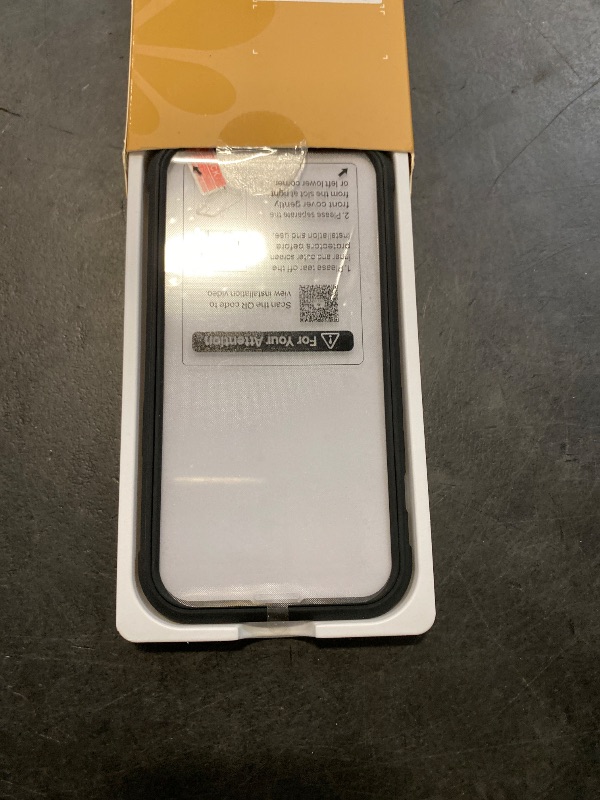 Photo 1 of Miracase Compatible with iPhone 13 case 6.1 inch, 2021 Upgrade Full-Body Glass Clear Case Bumper Case with Built-in 9H Tempered Glass Screen Protector for iPhone 13,Black