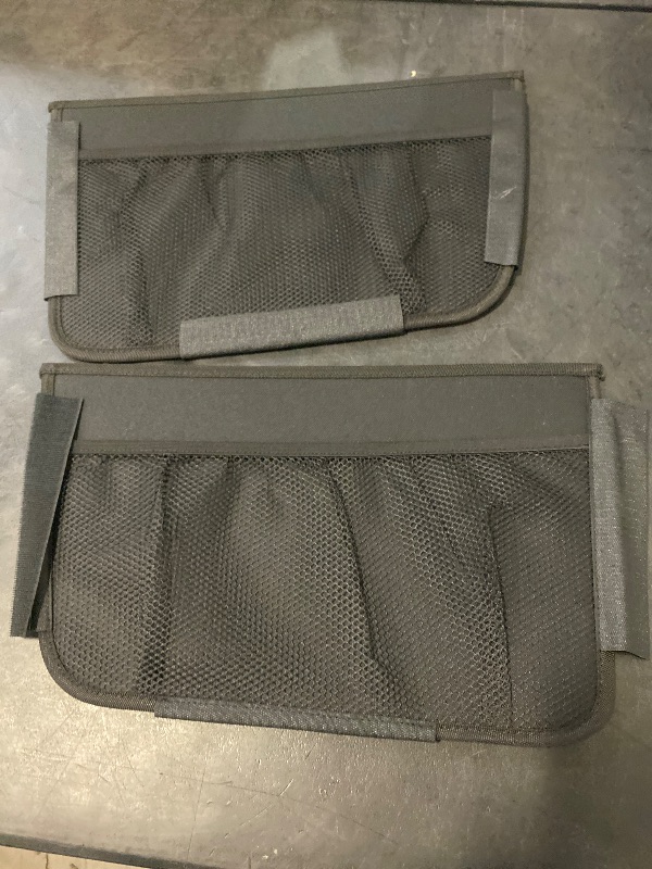 Photo 1 of Rear Trunk Organizer, Rear Trunk Organizer Storage with Mesh Pocket Dividers, Sturdy Car Organizer for Car Accessories, Groceries, Cargo, Compatible with Tesla model Y, Model 3