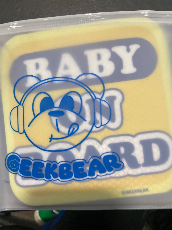 Photo 1 of GEEKBEAR [Signature] Baby on Board Car Magnet - yellow 