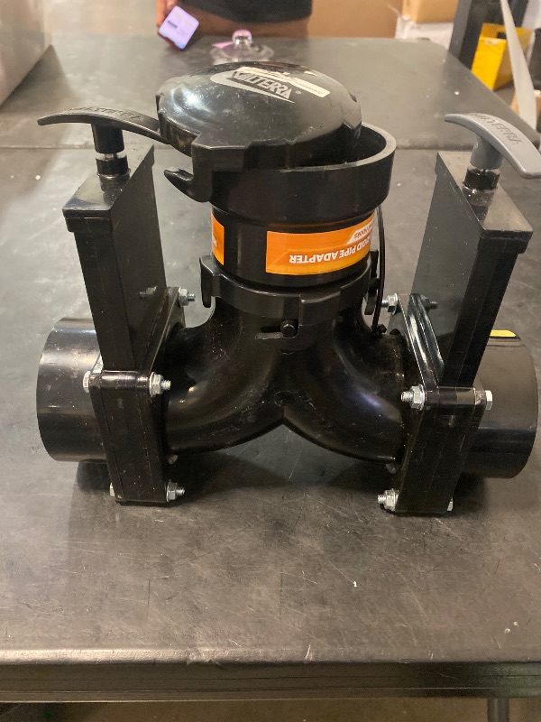Photo 1 of Valterra T84 3" Hub x 3" Hub x 3" Bay with Cap Double Ell Rotating Valve Assembly,Black