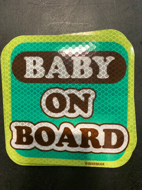 Photo 1 of GEEKBEAR [Signature] Baby on Board Car Magnet (3, mint)