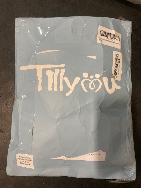 Photo 1 of TILLYOU Pack and Play Sheet - Soft Quilted Crib Cover Pad, Toddlers Mattress Protector with 1''-3'' Deep Pocket, Thick Play Yard Playpen Sheets, Breathable Fluffy Crib Mattress Pad, 39"x27", Grey
