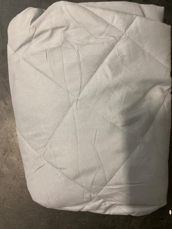 Photo 1 of TILLYOU Pack and Play Sheet - Soft Quilted Crib Cover Pad, Toddlers Mattress Protector with 1''-3'' Deep Pocket, Thick Play Yard Playpen Sheets, Breathable Fluffy Crib Mattress Pad, 39"x27", Grey