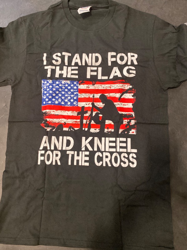 Photo 1 of (M) I Stand for The Flag I Kneel for The Cross T-Shirt Patriotic