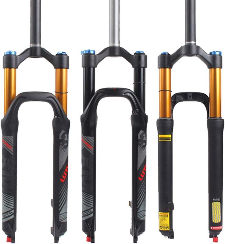 Photo 1 of BUCKLOS LUTU 26/27.5/29 Air MTB Suspension Fork, Rebound Adjust Straight Tube 28.6mm QR 9mm Travel 120mm Manual/Crown Lockout Mountain Bike Forks, Ultralight Gas Shock XC Bicycle