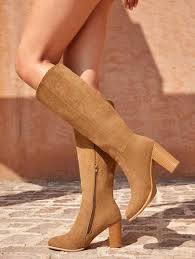 Photo 1 of Size 8 Styleloop European & American Fall Punk Rock Boots, Thick Platform Goth Boots, Waterproof Chunky Heel Mid-Calf Boots For Women For Christmas And New Year Holiday