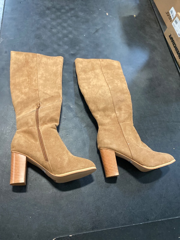 Photo 1 of Size 8 Styleloop European & American Fall Punk Rock Boots, Thick Platform Goth Boots, Waterproof Chunky Heel Mid-Calf Boots For Women For Christmas And New Year Holiday