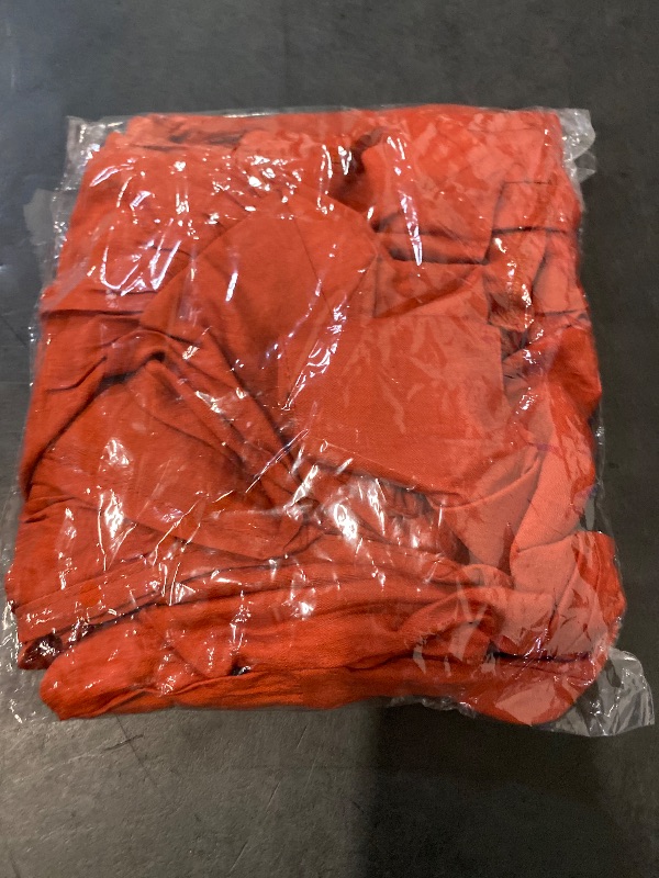 Photo 1 of Size S Shein Maxi Dress Women’s Medium Bern Orange Tiered Button Down Short Sleeve Boho