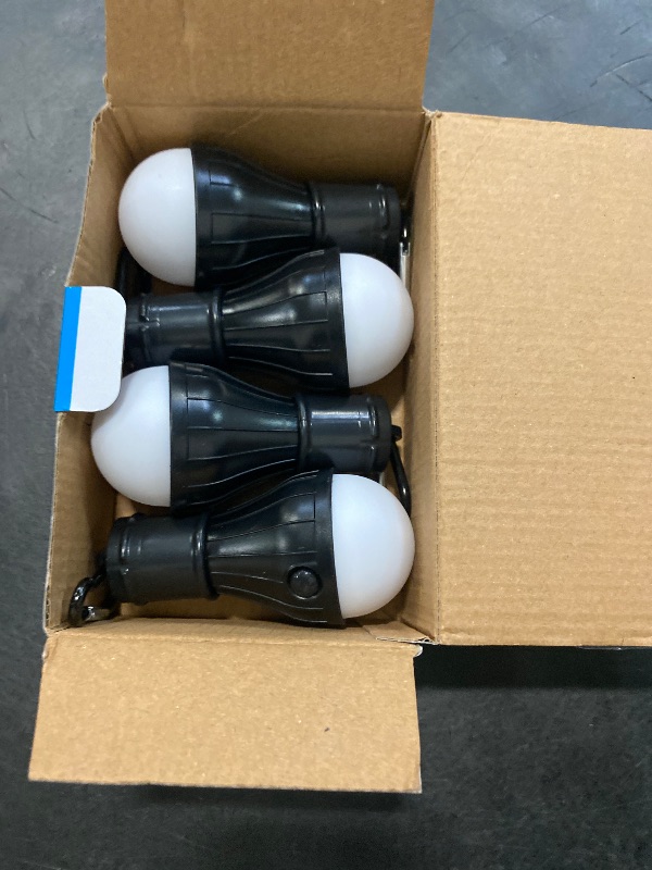 Photo 1 of Campings Light [4 Pack] Doukey Portable Camping Lantern Bulb LED Tent Lanterns Emergency Light Camping Essentials Tent Accessories LED Lantern for Backpacking Camping Hiking Hurricane Outage