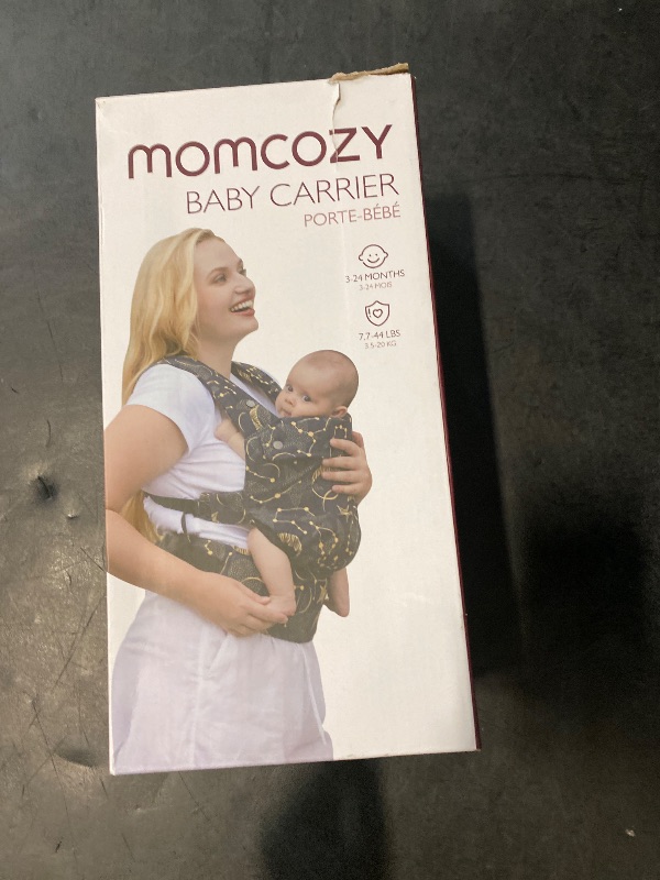 Photo 1 of Momcozy Baby Carrier - Ergonomic, Cozy and Lightweight Carrier for 7-44lbs, Effortless to Put On, Ideal for Hands-Free Parenting, Enhanced Lumbar Support, Purehug for Infant to Toddler, Black