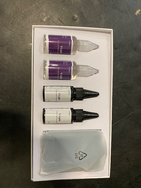 Photo 1 of V Light Hair Extensions Kit Mini V Light Hair Extension Set With V Light Lamp*1 V light glue*2 Hair Extensions Remover*2 VLight Remover Machine*1 comb*1 clip*2 for Salon Hairstyles(Black machine set)