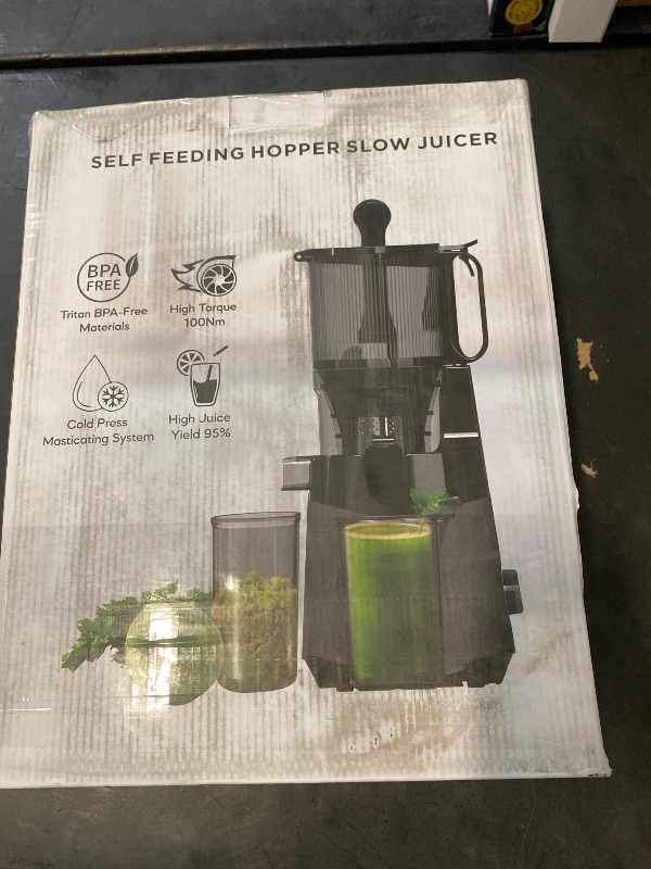 Photo 1 of Cold Press Juicer, 5.8" Extra Large Feed Chute Fit Whole Fruits & Vegetables, 350W Slow Masticating Juicer Machines, Easy to Clean,High Juice Yield Grey