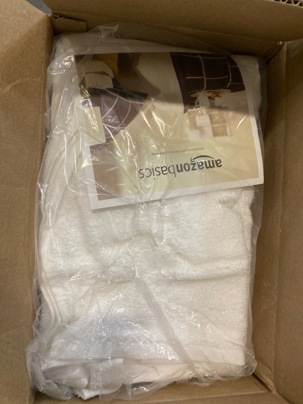 Photo 1 of Amazon Basics Soft and Thick Cotton Hand Towels, 16 x 26 in, White, 12-Pack