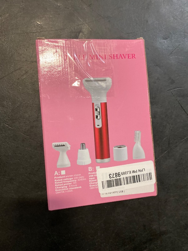 Photo 1 of Electric Razor For Women Removal for Body Nose Hair Trimmer Face Shavers Eyebrow Legs Armpit Bikini Area Pubic Underarms Painless Rechargeable Portable 5 in 1 Womens Razors Set
