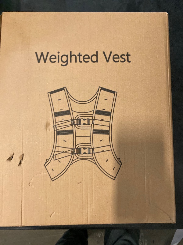 Photo 1 of Wolliwa Weighted Vest for Women Men, 8lb/12lb/16lb/20lb Weight Vest with Reflective Stripe Double Adjustable Buckle Straps Back Mesh Pocket for Workout Strength Training Walking Jogging Running,20 lb