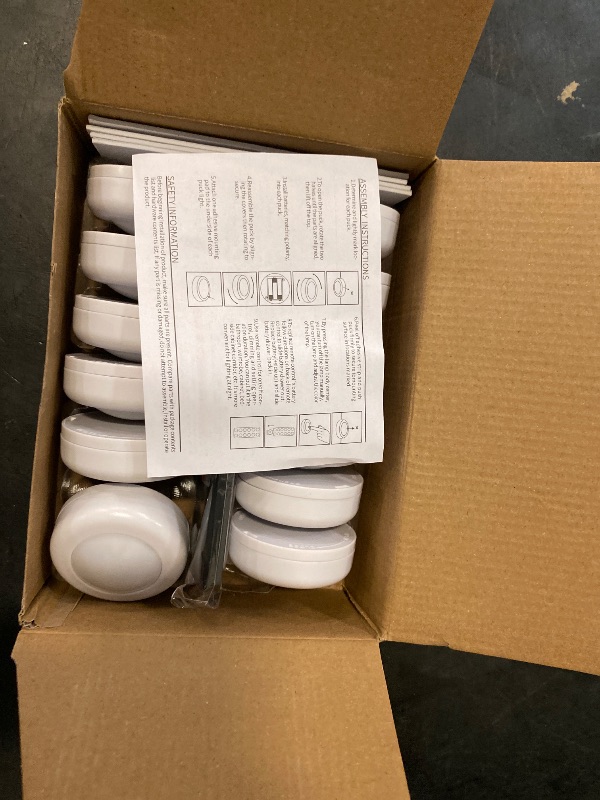 Photo 1 of Hbaushun LED Puck Lights 12 Pack,16 Color Changeable Wireless LED Cabinet Lights,Battery Operated Night Light with Dimmer & Timmer for Bedroom,Closet, Kitchen,White