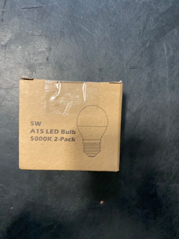 Photo 1 of Maylaywood LED Refrigerator Light Bulb, 40 Watt Equivalent A15 Fridge Bulb Waterproof, Daylight White 5000K, 550LM E26 Base, 5W Appliance Bulb, 2-Pack