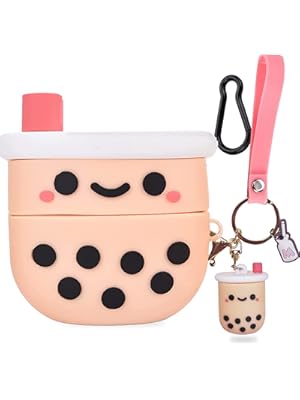 Photo 1 of AirPods Pro 2 Case Cute with Boba Keychain,AirPods Pro 2nd Generation Case Cover 2022,Pink Boba Tea AirPod Pro 2 Cases Only Cute AirPods Pro 2Case for Girls Women (AirPod Pro 2 Case)