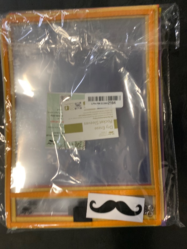 Photo 1 of Mr. Pen Pocket Sleeves - 10x14 Inch, Pack of 24 - Colorful, Reusable, Clear Plastic Sleeves for Dry Erase Sheets