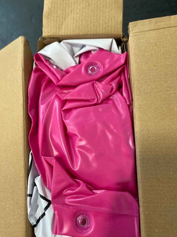 Photo 1 of JOYIN Inflatable Pool Float Set Volleyball Net & Basketball Hoops, Floating Swimming Game Toy Floaties for Kids and Adults Volleyball Court (105”x28”x35”)|Basketball (27”x23”x27”),L-Pink Purple