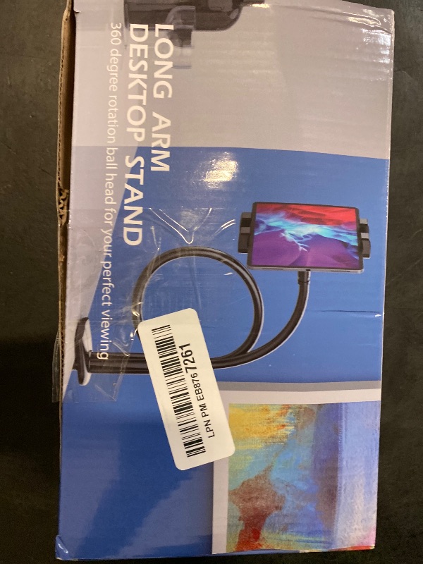 Photo 1 of Tablet Stand, Kindle Holder for Reading in Bed, [Flexible Long Arm Gooseneck] [Anti-Slip] [Hands Free]Phone Holder for Bed Desk, i pad Stand for Fire/i pad/iPhone/Switch/Tablet Devices (4.7''-12.9'')