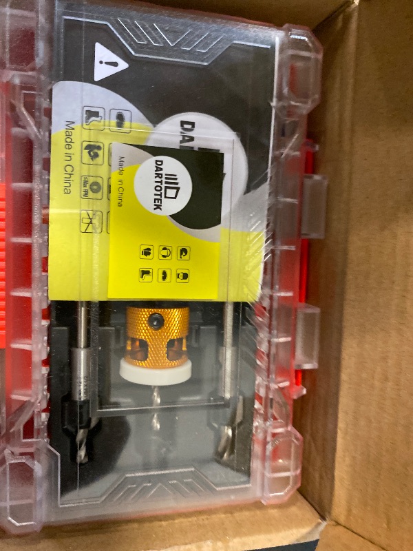 Photo 1 of DARTOTEK Countersink Drill Bit Set with Low Friction Depth Stop, HSS M2 Counter Sink Drill Bit for US Wood Screw, 1/8" 9/64" 5/32" 11/64" 3/16" 82° Counter-Bore,Adjustable Depth Countersink Drill Bit