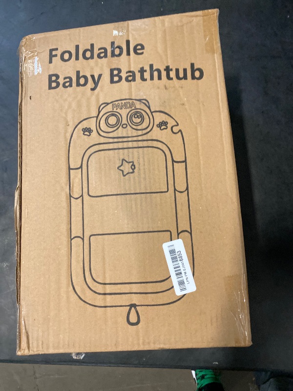Photo 1 of Foldable Baby Bathtub, Lightweight Bathtub for Infants to Toddlers with Soft Cushion & Thermometer, Portable Baby Tub Newborn to Toddler 0-36 Months(Green)