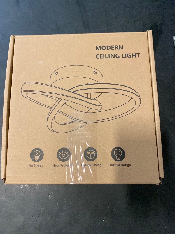 Photo 1 of Modern Led Ceiling Light Fixtures,4500K Daylight White Semi Flush Mount Hallway Ceiling Light for Bedroom Bathroom Kitchen Balcony Laundry Room Stair Ceiling Lamp Curved Design (White, 4500K)