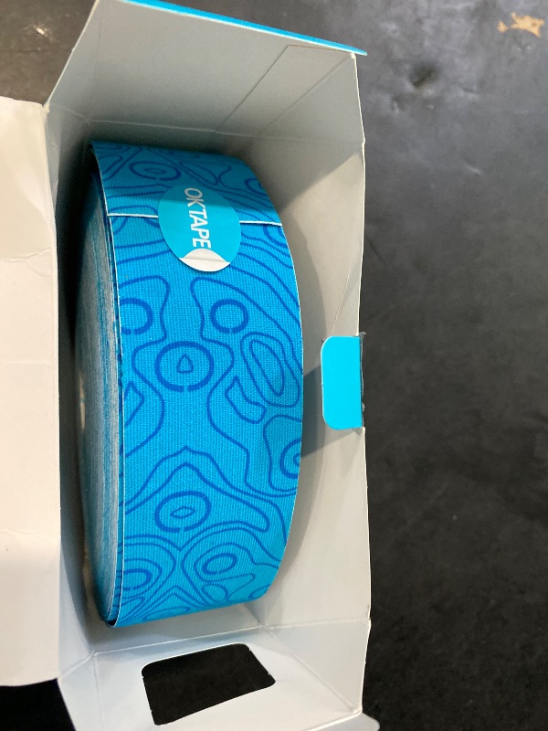 Photo 1 of OK TAPE Kinesiology Tape Bulk 103Feet, Pro Adhesive, Water-Resistant k Tape, Elastic Athletic Tape, Latex Free, Uncut, Blue