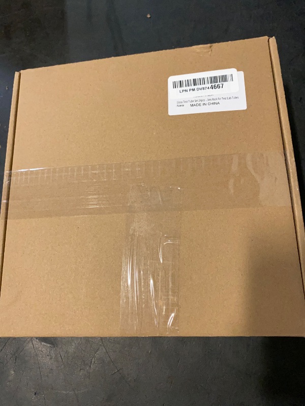Photo 1 of BKMAMLAB Glass Test Tube Set 24pcs 80ml Glass Test Tubes 25 x 200mm with Cork Stoppers and 1pcs 24 Holes Plastic Tubes Rack for Test Lab Tubes