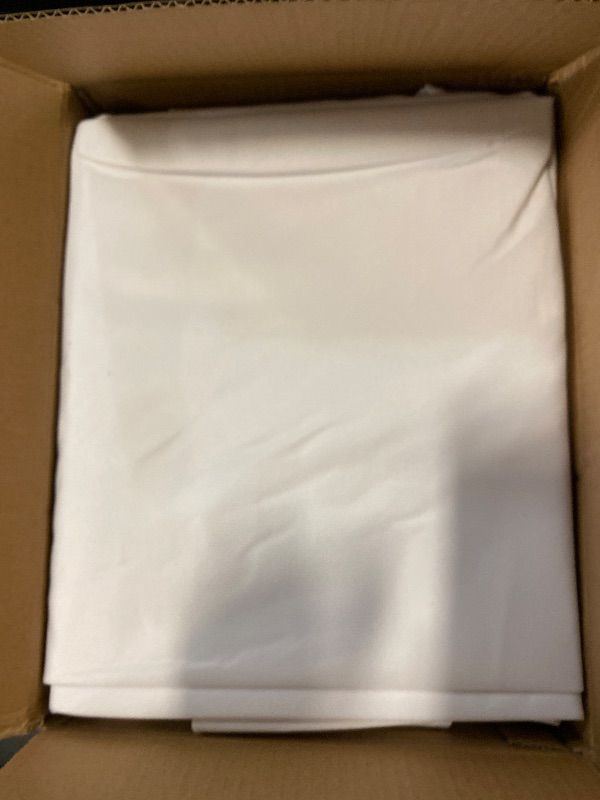 Photo 1 of sancua 6 Pack Round Tablecloth 108 Inch White, Stain and Wrinkle Resistant Table Cloth - Washable Polyester Table Cover for Dining Tables, Buffet Parties and Camping