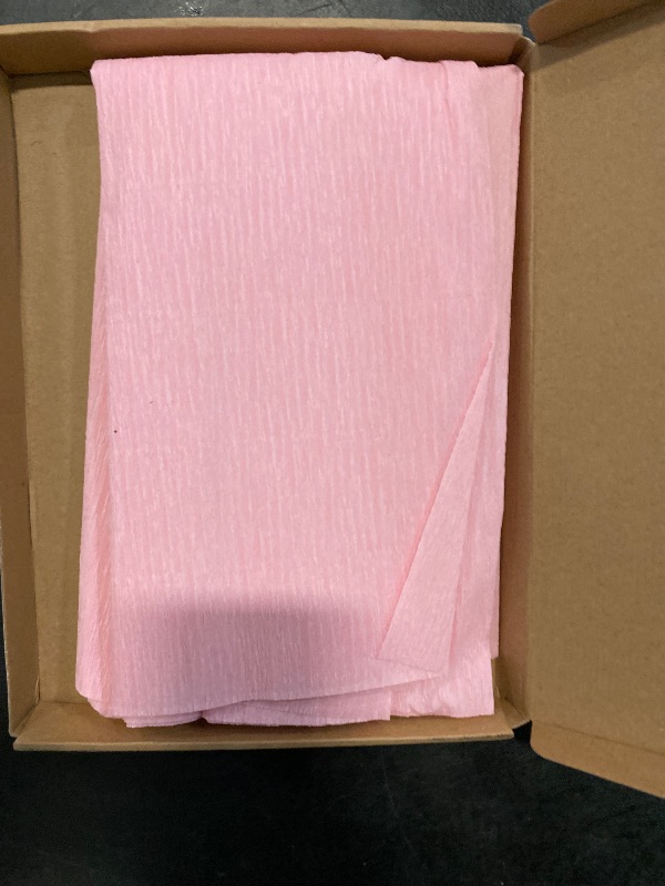 Photo 1 of PATIKIL 8.2ft Crepe Paper Roll, 1 Roll 20" Width Soft Paper Streamer Sheet for Craft Flower Making Wrapping Party Birthday Wedding Decoration, Light Pink