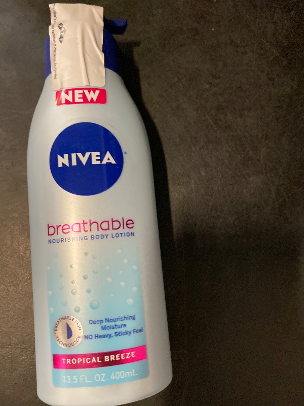 Photo 1 of NIVEA Breathable Nourishing Body Lotion Tropical Breeze, Body Lotion for Dry Skin, 13.5 Fl Oz Pump Bottle