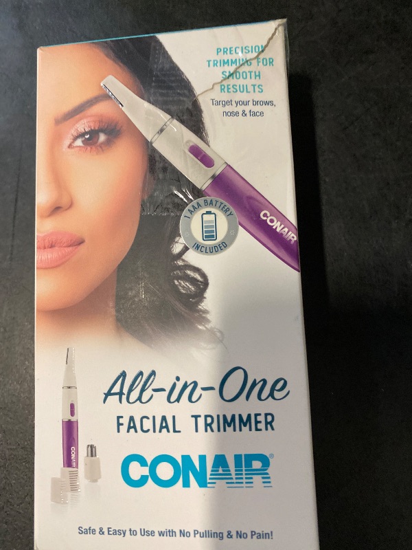 Photo 1 of Conair All-in-1 Facial Hair Trimmer for Women, Perfect for Face, Ear/Nose and Eyebrows, Battery-Powered