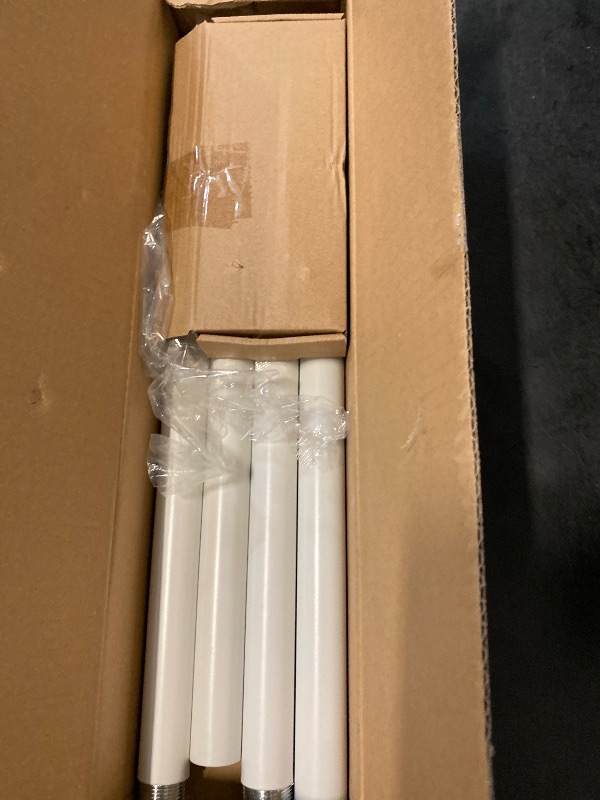 Photo 1 of VOIIY White Curtain Rods for Windows 48 to 84 Inch(4-7 Feet),1" Diameter Drapery Rods with Modern Style End Cap Finials,Size:36-88 Inch