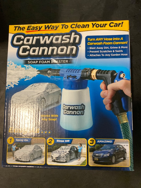 Photo 1 of Ontel Carwash Cannon Foam Blaster Nozzle Gun for Car, Truck, Boat & More - 5 Spray Settings, Just Spray & Rinse, No Residue or Film (Packaging May Vary)