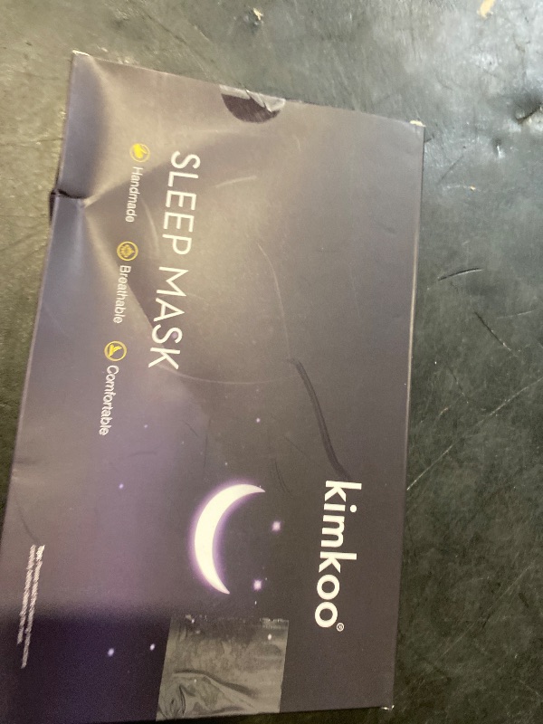 Photo 1 of Kimkoo Sleep Mask-Eye Mask for Sleeping, Sleeping Mask Blocking Out Light Perfectly for Women and Men, Soft and Comfortable Blindfold for Travelling, with Pouch (Black+Gray)