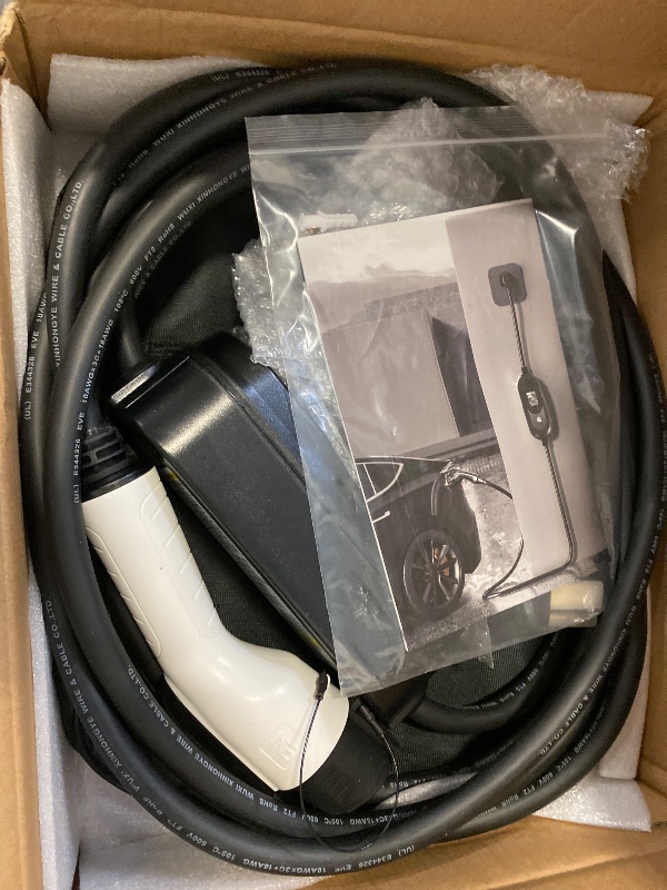Photo 1 of TopAutoGear Level 2 EV Charger 32 Amp Portable Electric Vehicle Charging Station with 14-50 Plug and 20ft Cord, Compatible with J1772 Electric Cars Household Travel Charger