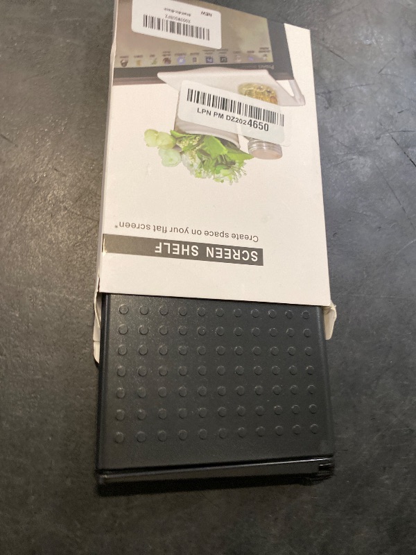 Photo 1 of Adjustable Screen Top Shelf Organizer for TV Computer Monitor Flat Screen 'TV Mount Top Shelf Used to Place Soundbar Cable Box Speakers Apple TV Play-Station Camera Frames Remote-Black