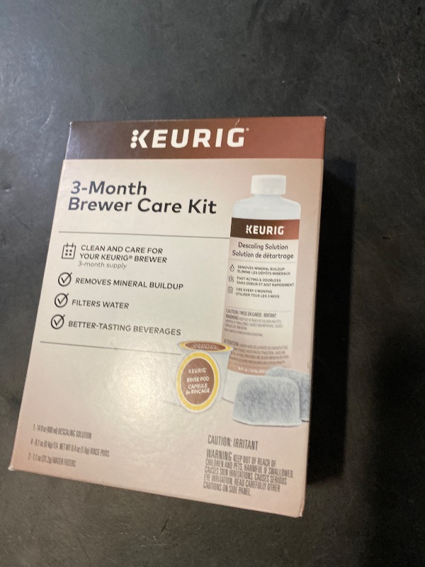 Photo 1 of Keurig 3-Month Brewer Maintenance Kit Includes Descaling Solution, Water Filter Cartridges & Rinse Pods, Compatible Classic/1.0 & 2.0 K-Cup Coffee Makers, 7 Count