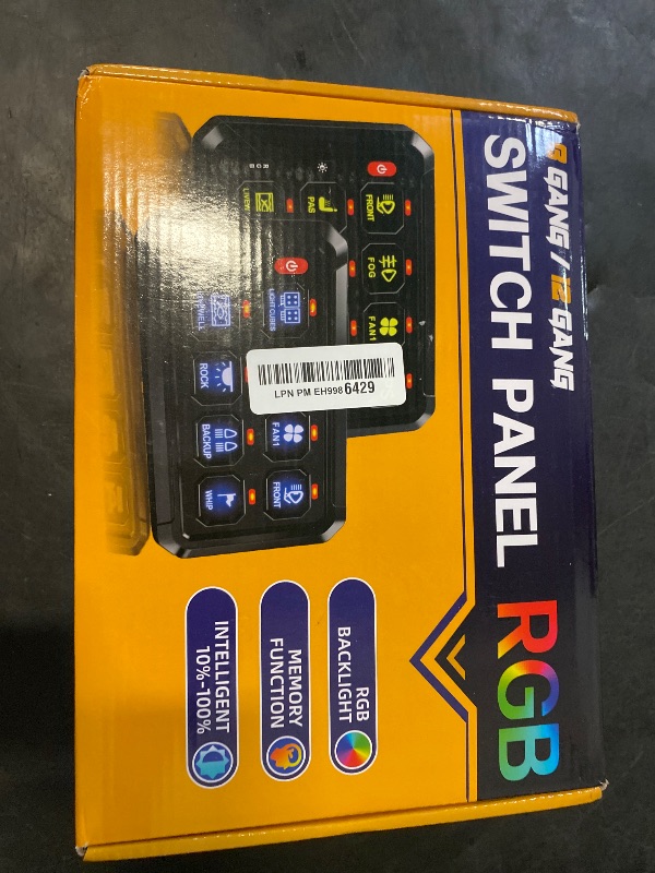 Photo 1 of BraveWAY RGB 12 Gang Switch Panel 3 Silicon Button, High Power 5-Level Brightness Dimmable Multifunction Switches Momentary Strobe Circuit Control Relay System for Car SUV Truck Waterproof