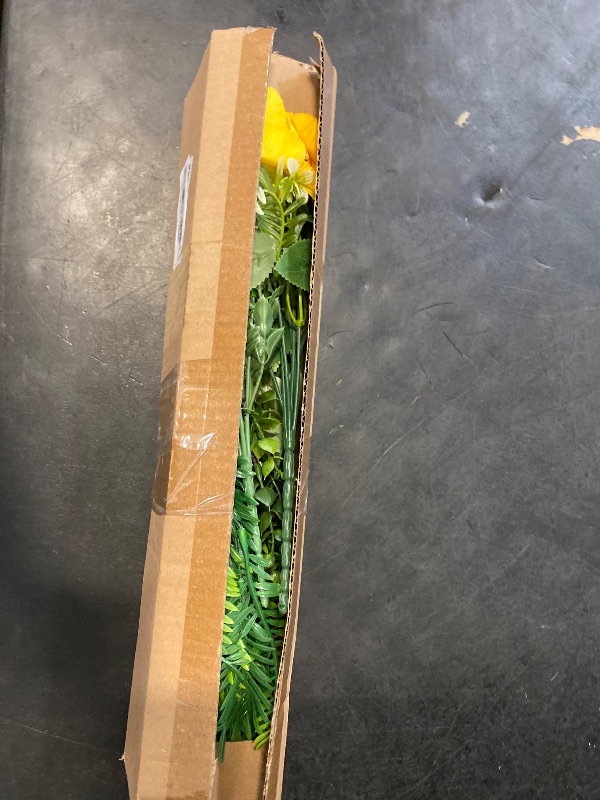 Photo 1 of Fairblo 6 Bunches 19.69 Inch Artificial Forsythia Flowers Branches, Faux Long Stem Fake Wrinkle Paper Material, Spring Yellow Artificial Orchids for Vase Home Wedding Indoor Outdoor Decoration