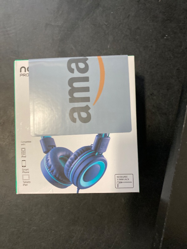 Photo 1 of Kids Headphones - noot products K11 Foldable Stereo Tangle-Free 3.5mm Jack Wired Cord On-Ear Headset for Children/Teens/Boys/Girls/Smartphones/School/Kindle/Airplane Travel/Plane/Tablet (Navy/Teal)