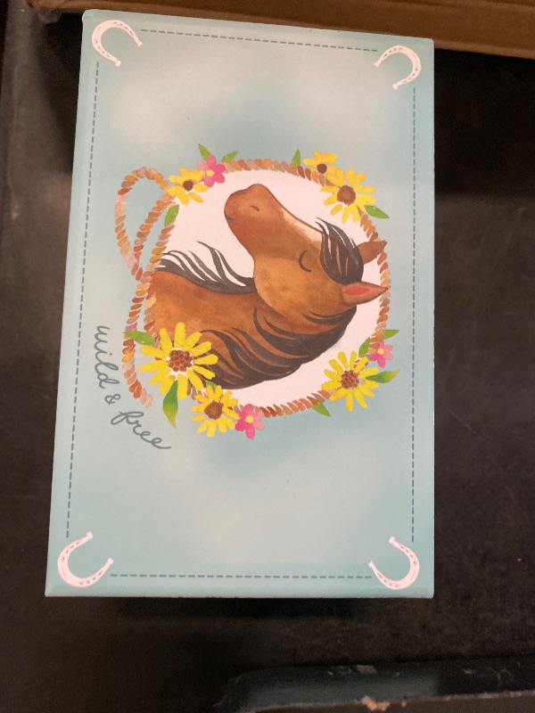Photo 1 of Jewelkeeper Girl's Musical Jewelry Storage Box with Pullout Drawer, Horse and Barn Design, Home on The Range Tune